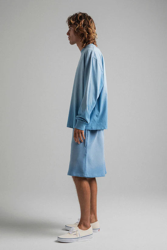 SUN FADED BABY BLUE LS TEE