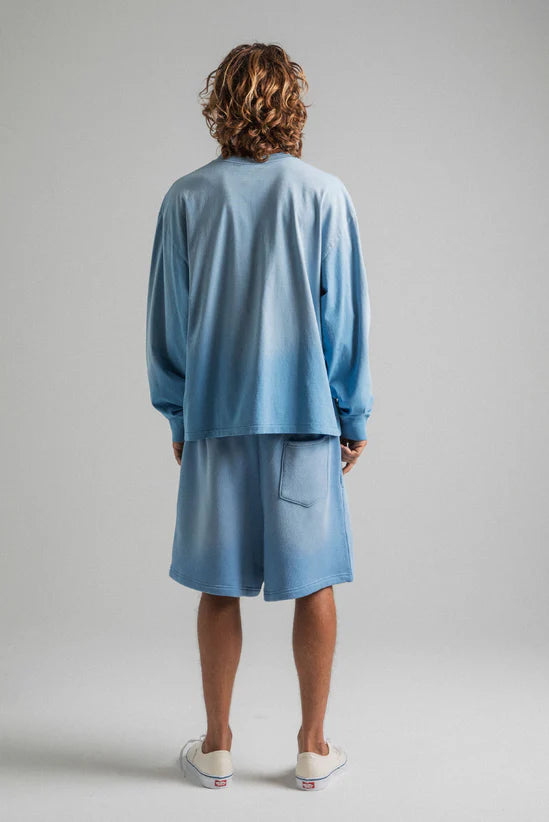 SUN FADED BABY BLUE LS TEE