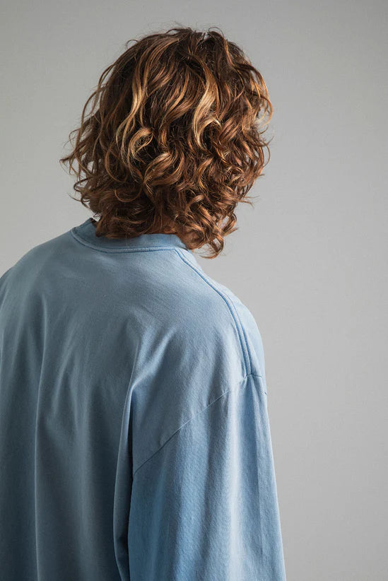 SUN FADED BABY BLUE LS TEE