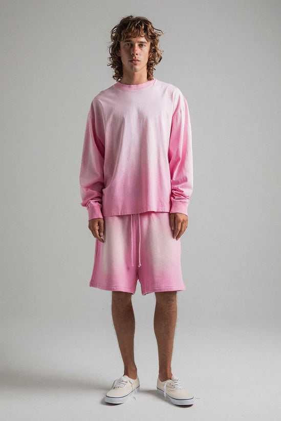 SUN FADED PINK LS TEE