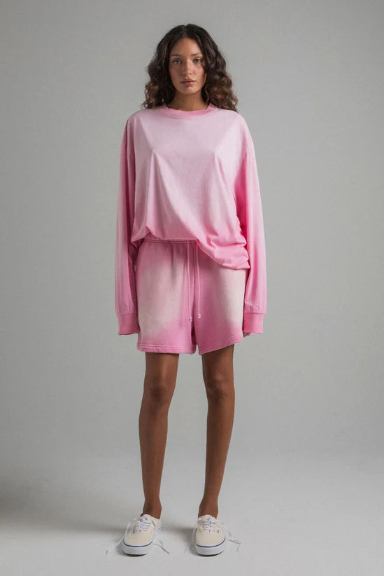 SUN FADED PINK LS TEE