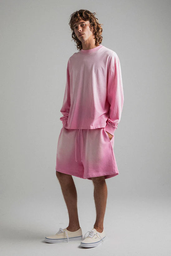 SUN FADED PINK LS TEE